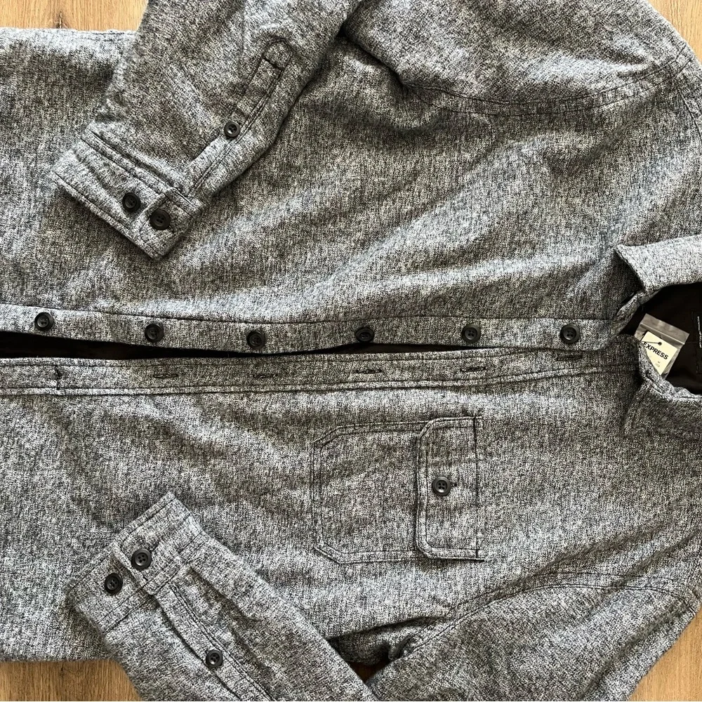 Express Men’s Flannel Button Up Shirt/Jacket - Picture 2 of 8